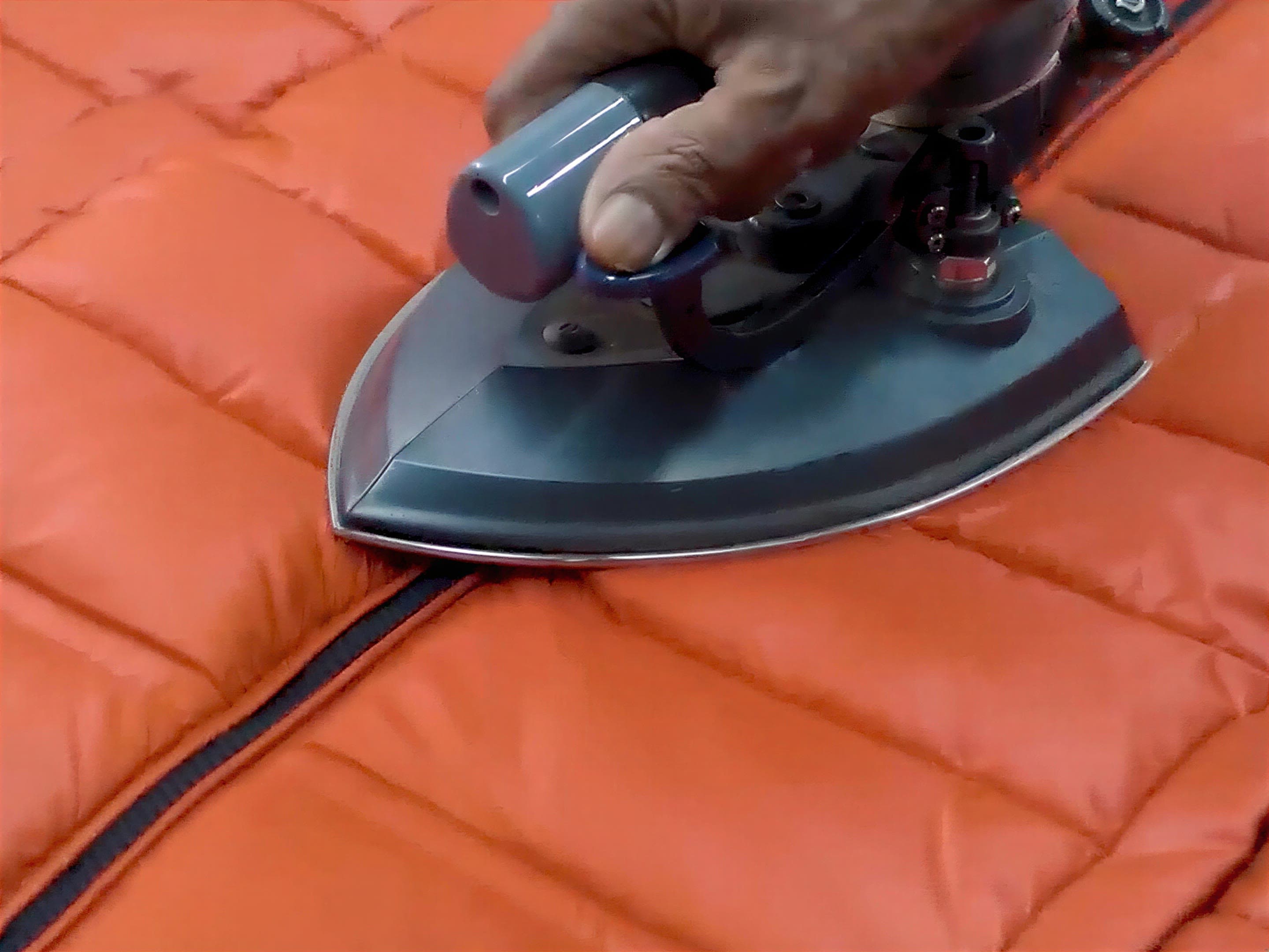 Ironing line during the AQL shoot