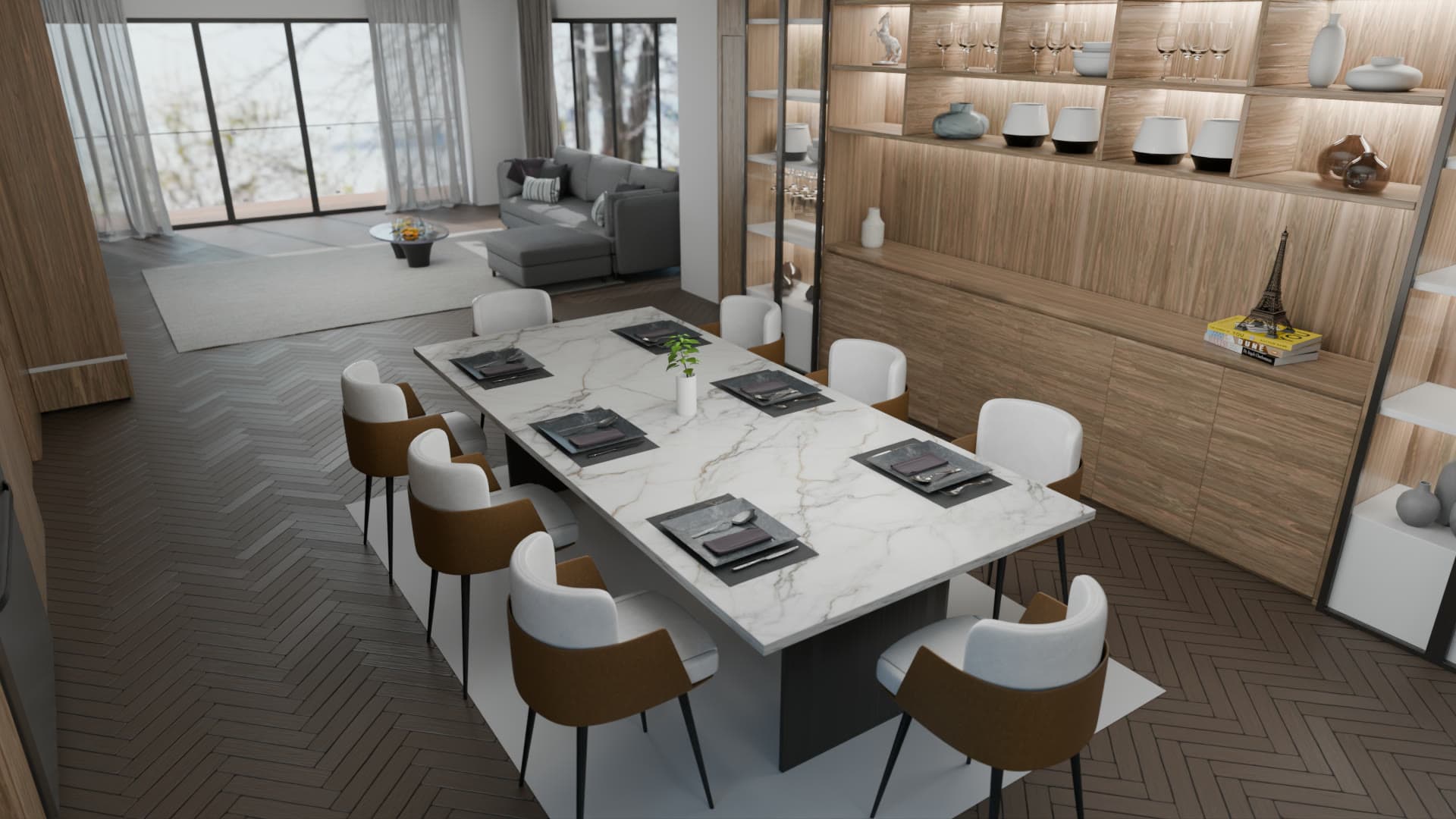 Courtyard Elwood, rendered