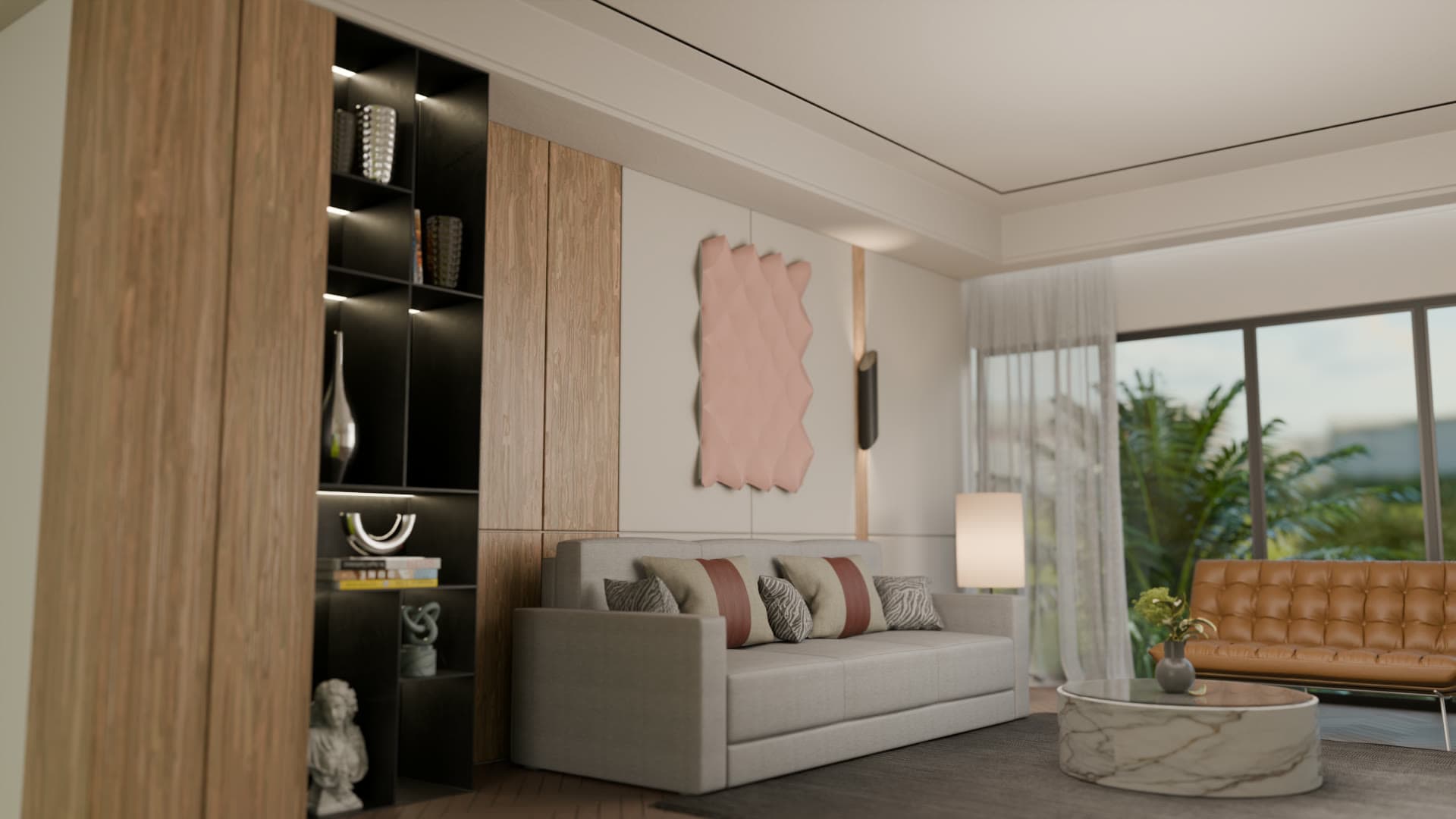 Courtyard Elwood, rendered