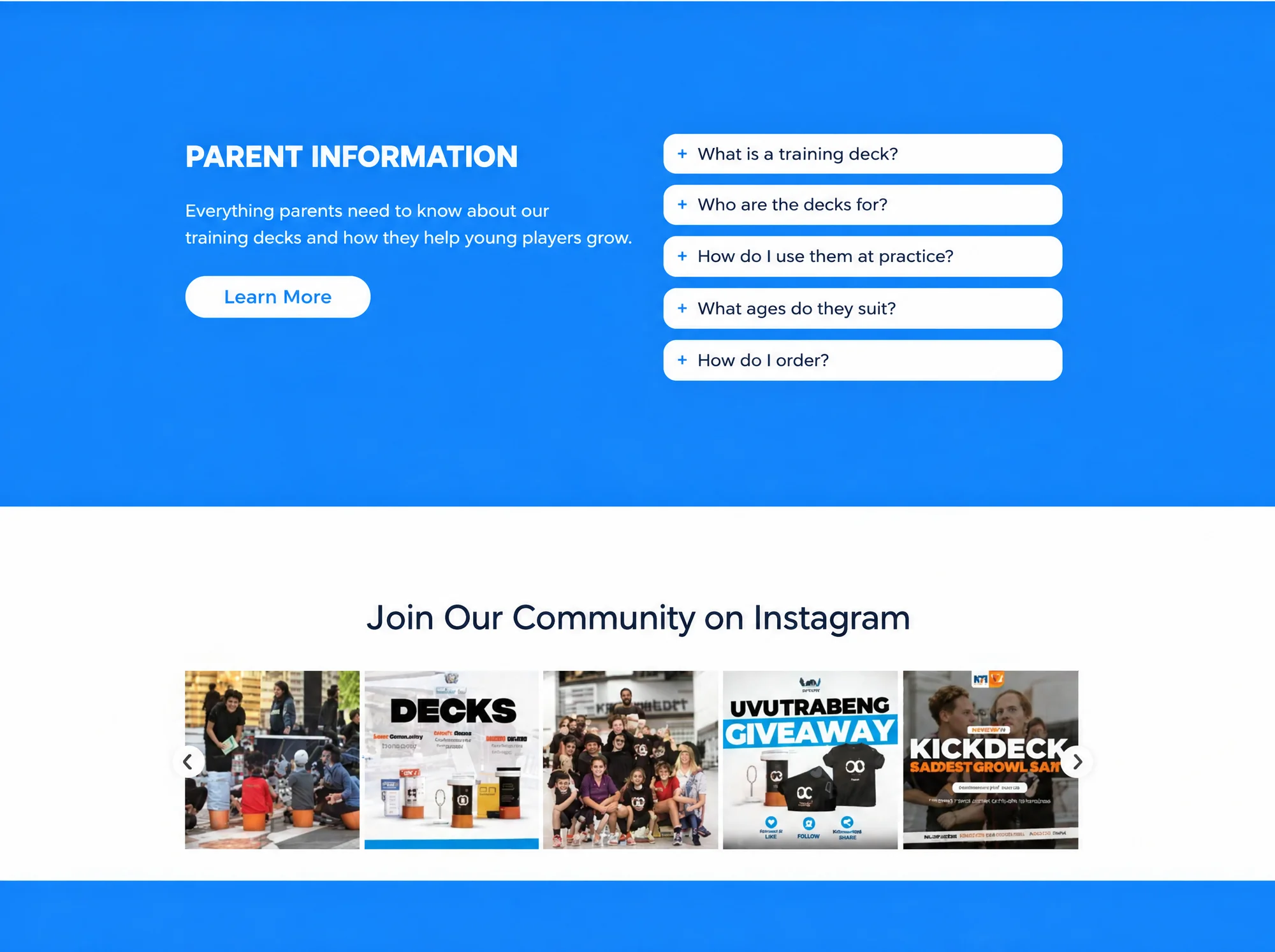 KickDeck Website, design