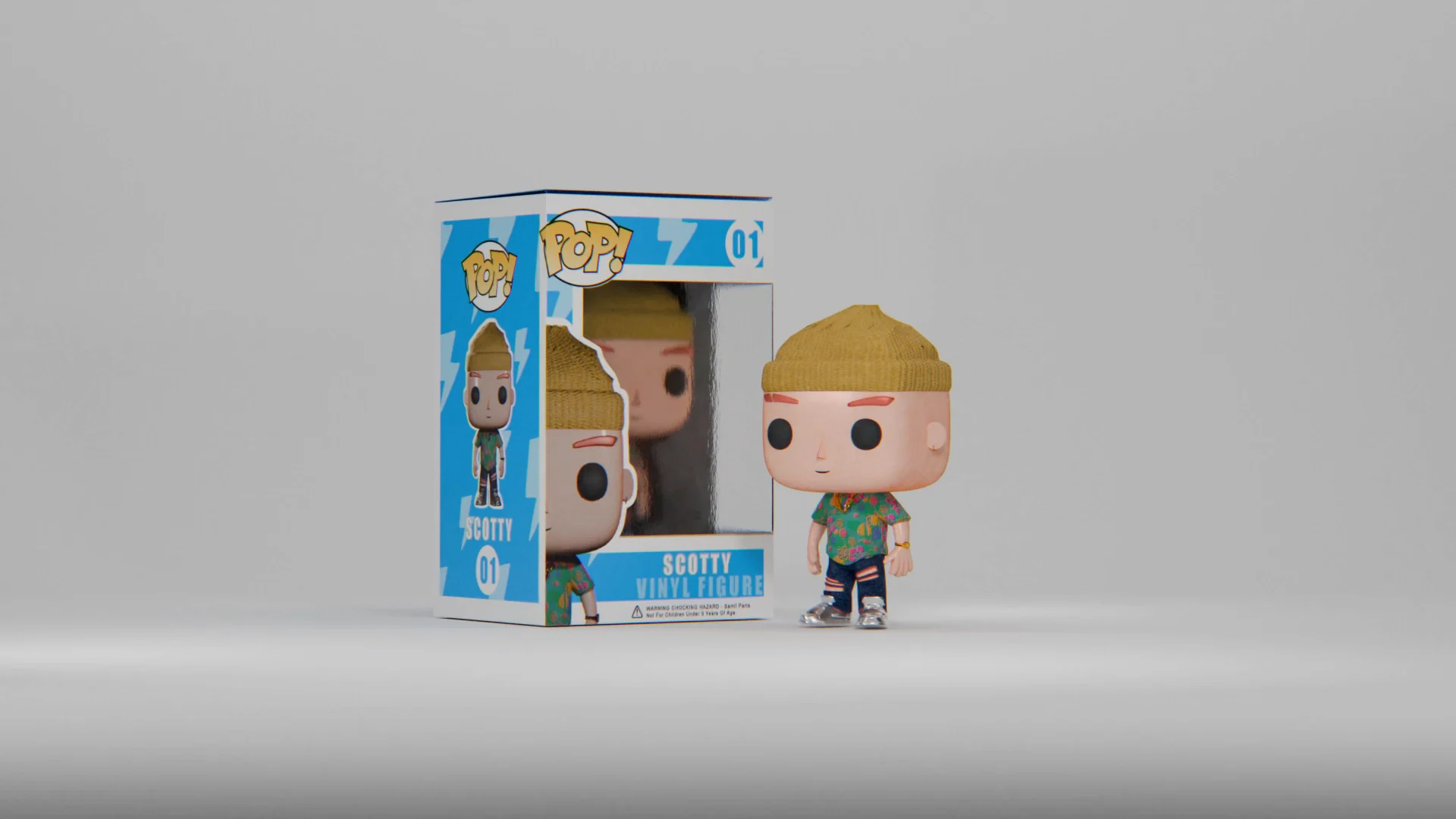 Scotty Vinyl Figure, rendered