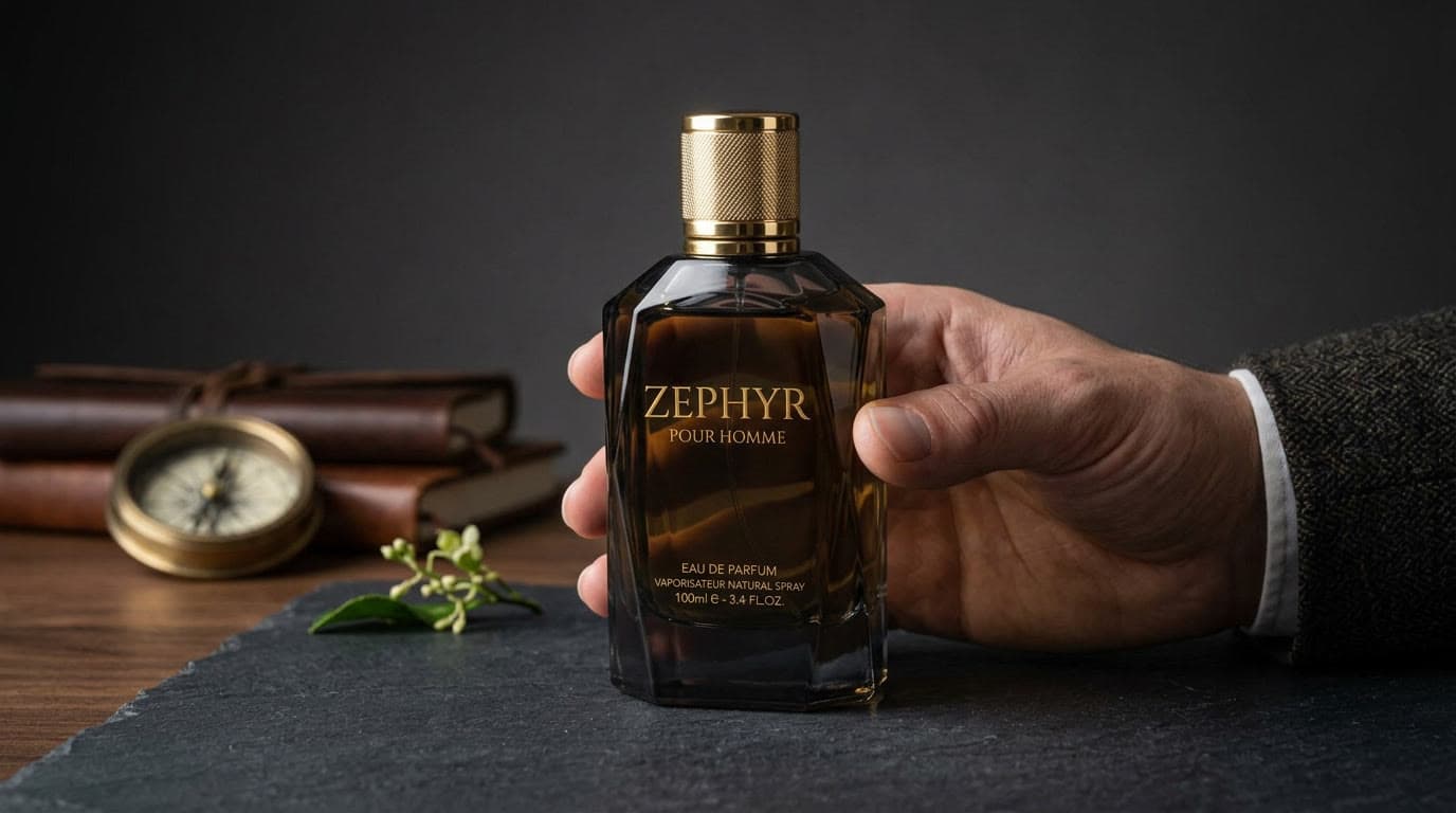 Zephyr bottle in a styled scene
